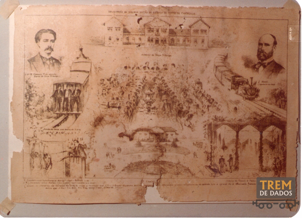 Ilustração da inauguração da segunda secção da E. F. de Cantagallo