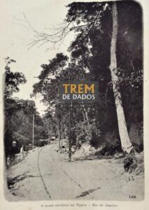 Postal de uma Linha de Bondes na Tijuca