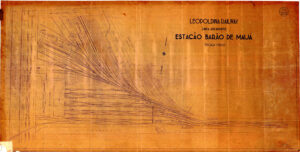 Planta do pátio da estação Barão de Mauá