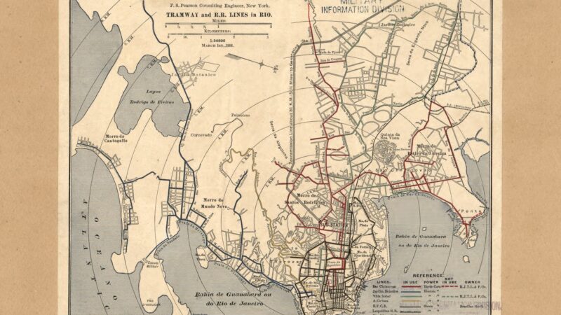 Brazil Tramway and RailRoad Lines in Rio