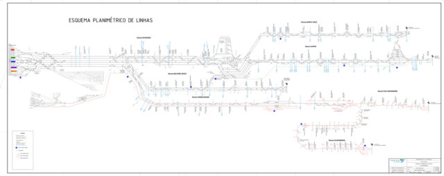 Esquema Planimétrico de Linhas da Supervia (2012/2016)