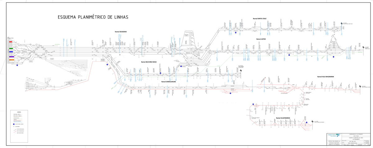Esquema Planimétrico de Linhas da Supervia (2012/2016)