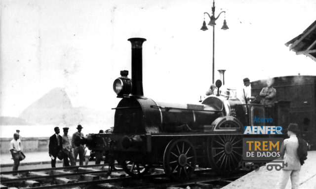 Trem com a locomotiva Baroneza na Feira Internacional de Amostras (1934)