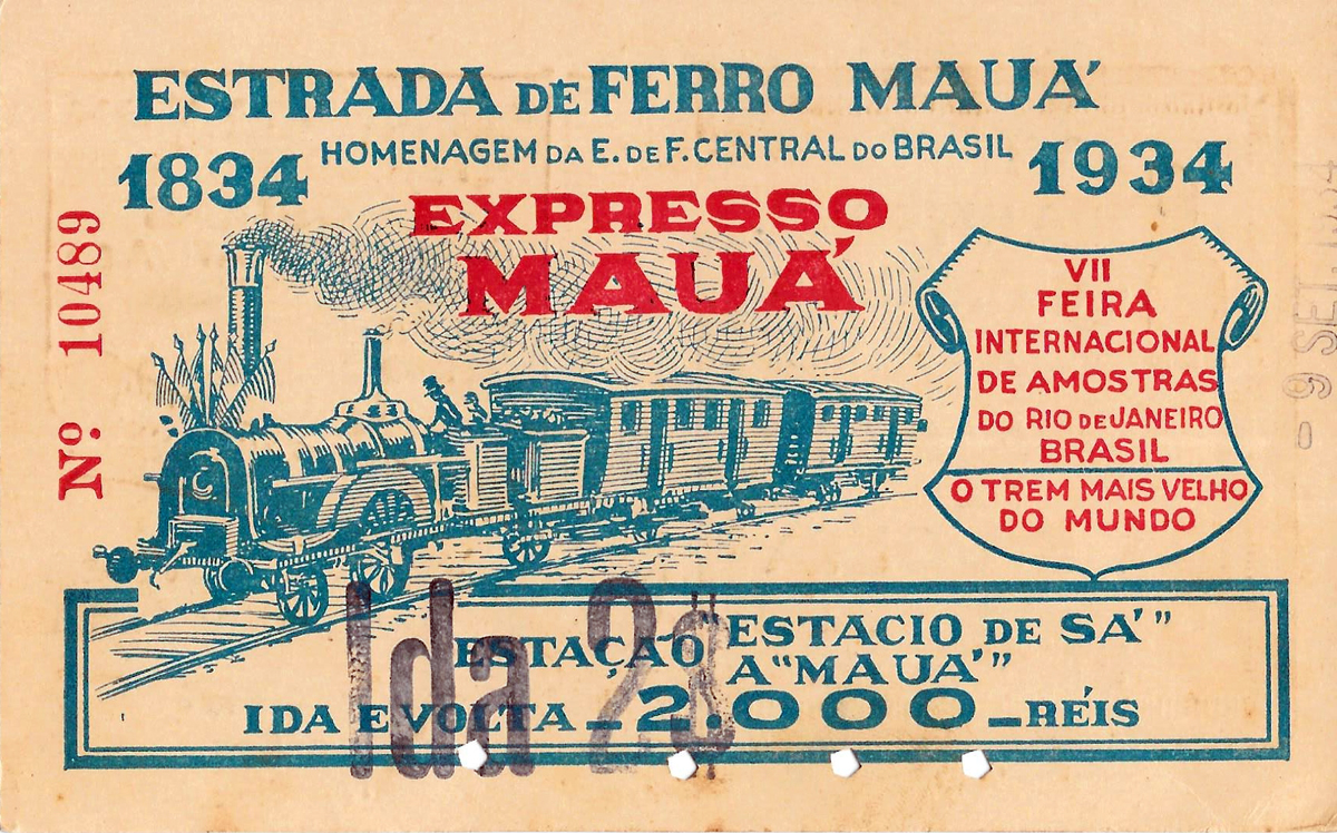 Ingresso para o Trem da Feira Internacional de Amostras (1934)