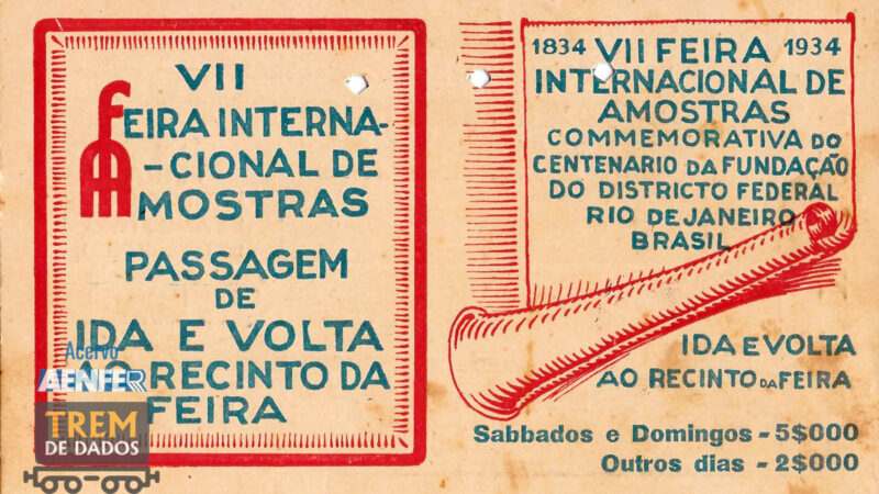 Ingresso para o Trem da Feira Internacional de Amostras (1934)
