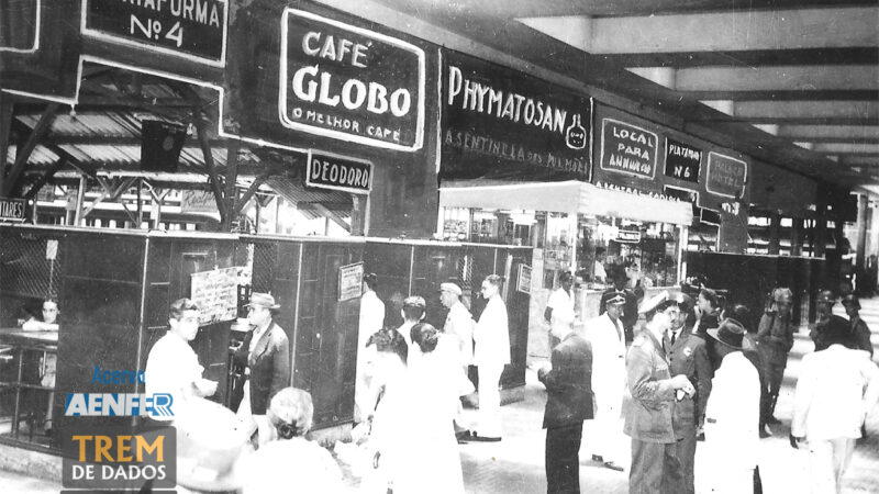 Comércio na estação Dom Pedro II (Década de 1940)